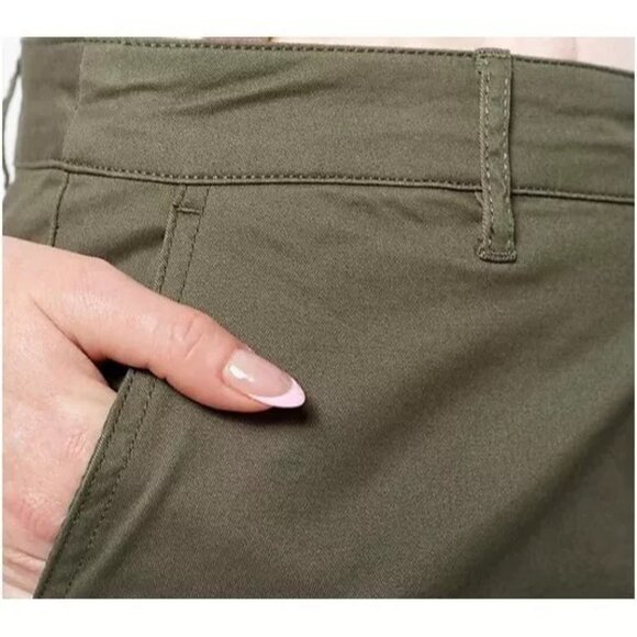 Denim & Co. EasyWear Twill Bermuda Shorts Size 2 Navy Blue A476743 Inseam 11 NEW - Picture 4 of 6